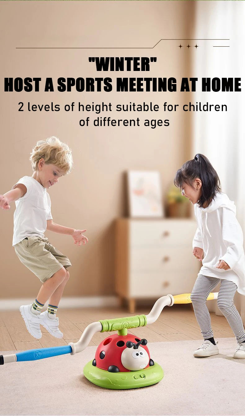 3-In-1 Kid Skipping Rope Machine Ferrule Game Adjustable Sport Machine Somatosensory Training Toy Indoor Outdoor Sport Equipment