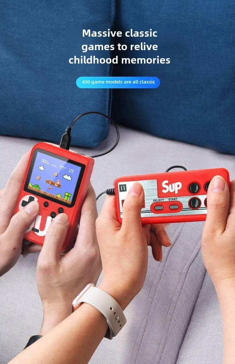 Retro Classic Games Kids Handheld Mini Game Console 400 Games,Rechargeable,Connectable with TV,Doubles,Party Kids Adult Toys