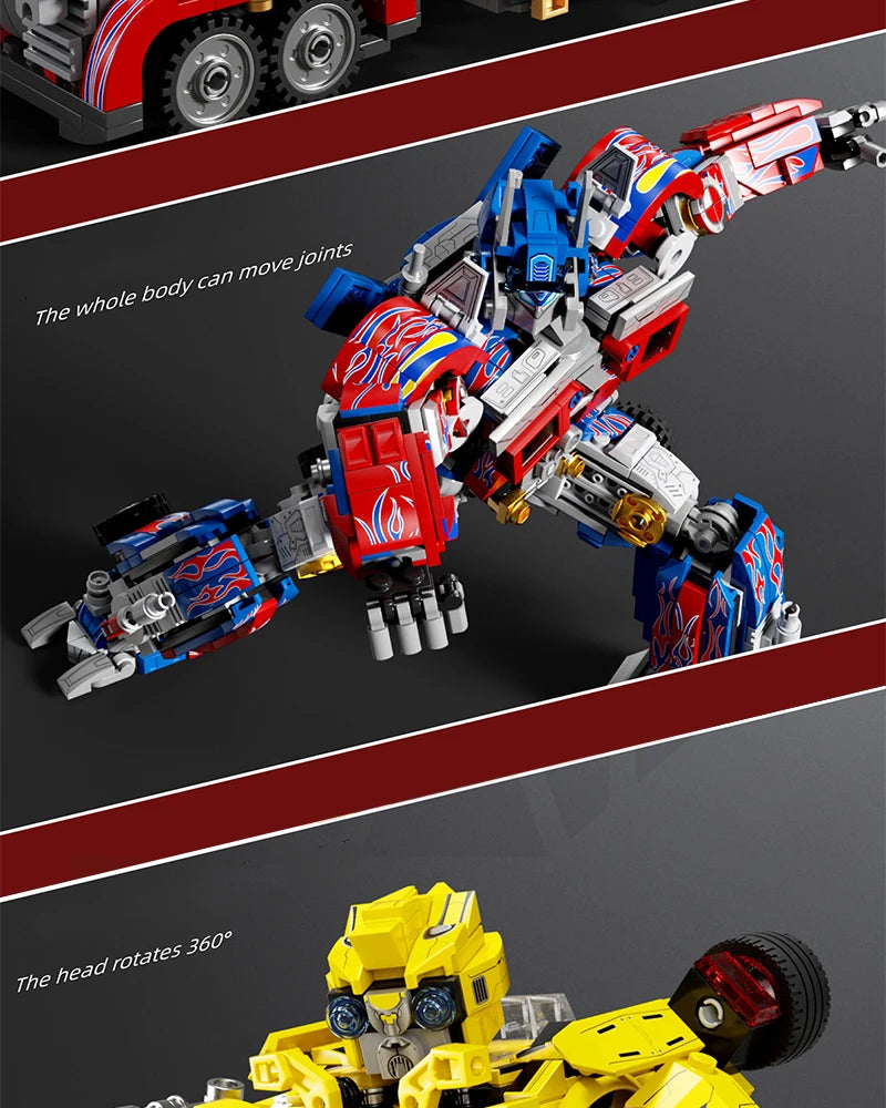 MOC Technology Movie 2 in 1 Deformation Transform Robot Model Building Blocks Bricks Toys Cars Birthday Gifts for Kids Children