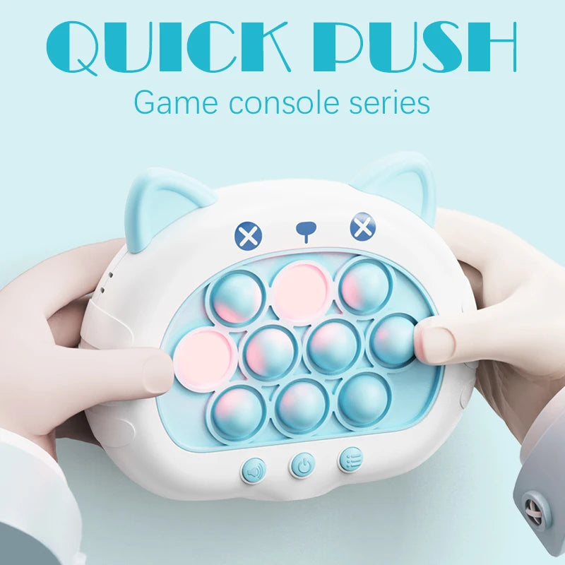 Electronic Pop Quick Push Bubble Game Machine Children's Cartoon Fun Stress Relief Toy Boys and Girls Halloween Gifts