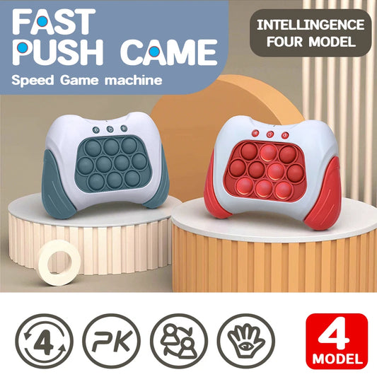 Electronic Pop Quick Push Bubble Game Machine Children's Cartoon Fun Stress Relief Toy Boys and Girls Halloween Gifts