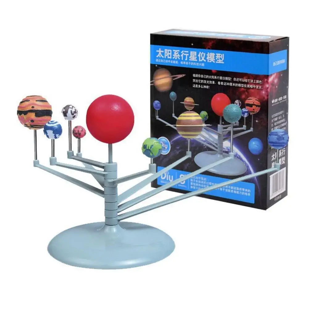 DIY Solar System Planetarium Model Kit 3D Eight Planets Science Project Educational Astronomy Toy for Kids Space Learning Gift