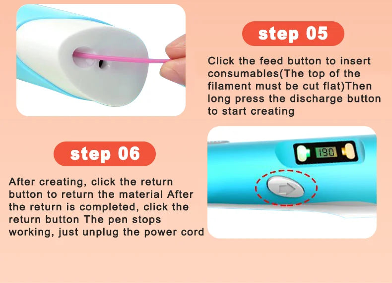 3D Printing Pen DIY Three-dimensional Painting Children Toys Fun Camouflage with Power Adapter PLA Filament New Style Gift