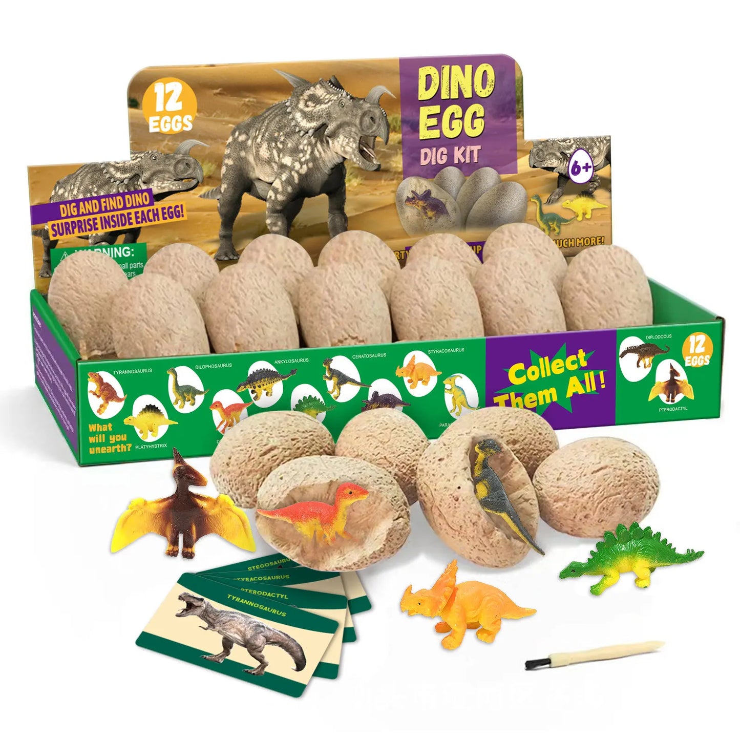 Dinosaur Egg Excavation Dig Kit for Kids STEM Learning Toy Realistic Dinosaur Model Educational DIY Science Activity
