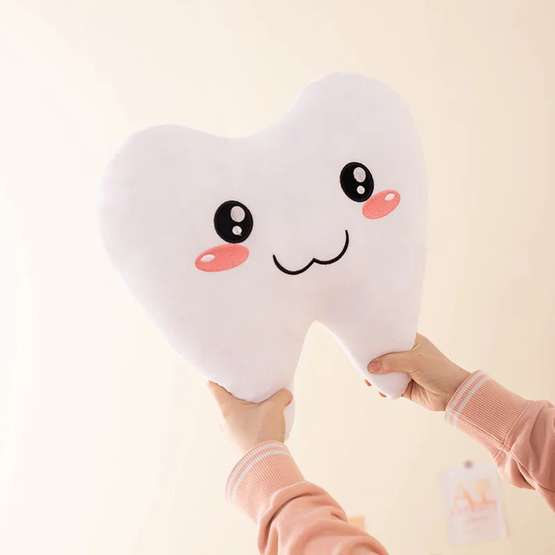 Simulation 20-40CM Lovely Tooth Plush Toys Cute White Teeth Stuffed Soft Pillow Funny Sofa Cushion Decor Gift For Children kids