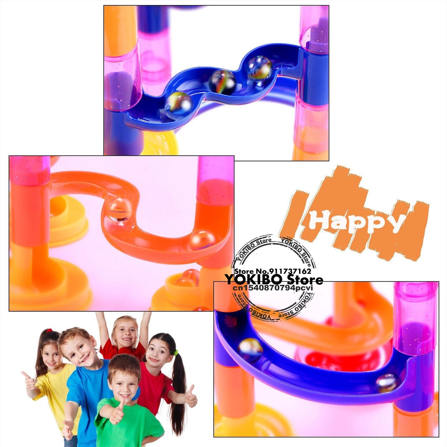 Marble Run Race Track Building Blocks Kids 3D Maze Ball Roll Toy DIY Marble Run Race Coaster Set 80/105/109/133pc Christmas Gift