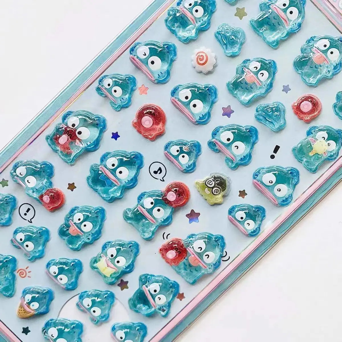 3D Sanrio Hello Kitty Anime Sticker Jelly Toys Phone DIY Crystal Decorative Stickers Christmas Cards Decorative Stickers Gifts