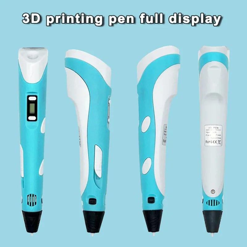 3D Printing Pen DIY Three-dimensional Painting Children Toys Fun Camouflage with Power Adapter PLA Filament New Style Gift