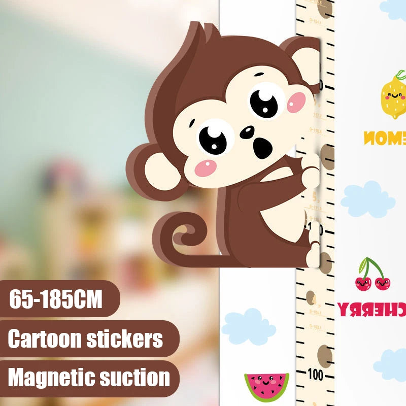 Removable 3d Three-dimensional Cartoon Height Stickers Self-adhesive Children's Magnetic Suction Baby Height Wall Stickers