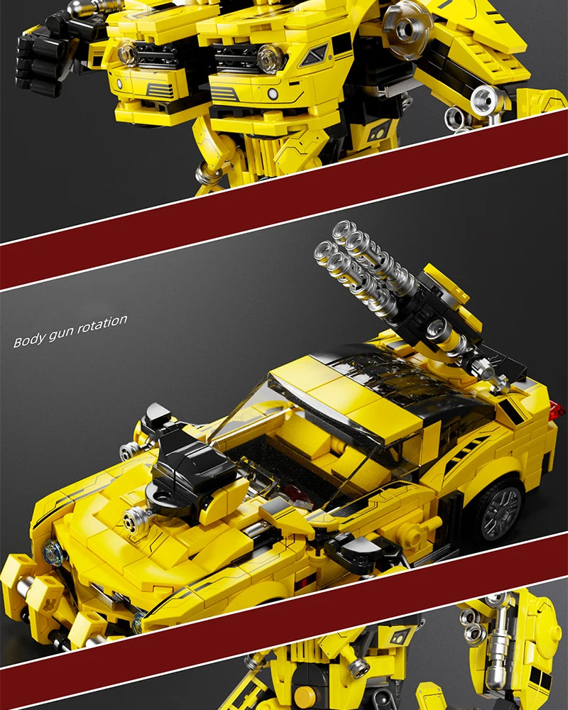 MOC Technology Movie 2 in 1 Deformation Transform Robot Model Building Blocks Bricks Toys Cars Birthday Gifts for Kids Children