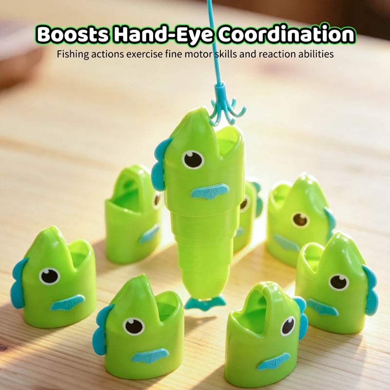 Fishing Master Extendable Fishing Battle Game Parent-Child Interactive Montessori Fine Motor Skills Educational Toy for Kids