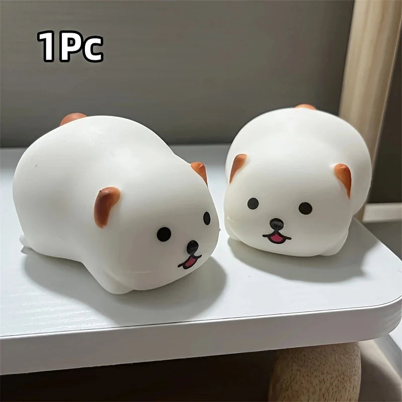 Squishy Puppy Animal Squeeze Toy. Soft Pinch Pop Fidget Toys Cute Cartoon Dog, Decor Entertainment Games Party Gifts