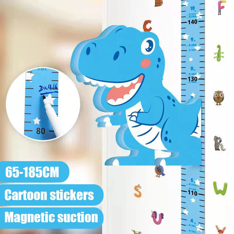 Removable 3d Three-dimensional Cartoon Height Stickers Self-adhesive Children's Magnetic Suction Baby Height Wall Stickers