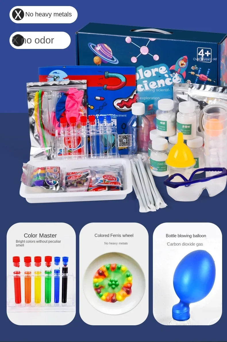 English Version Kids Science Laboratory Montessori Toys Chemical Experiments Kits Children Educational Science Popularization
