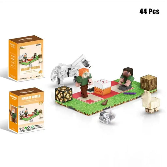 Magnetic STEM Toys |DIY Educational Building Blocks  Christmas Birthday Gift for Kids  Puzzle Decoration Set
