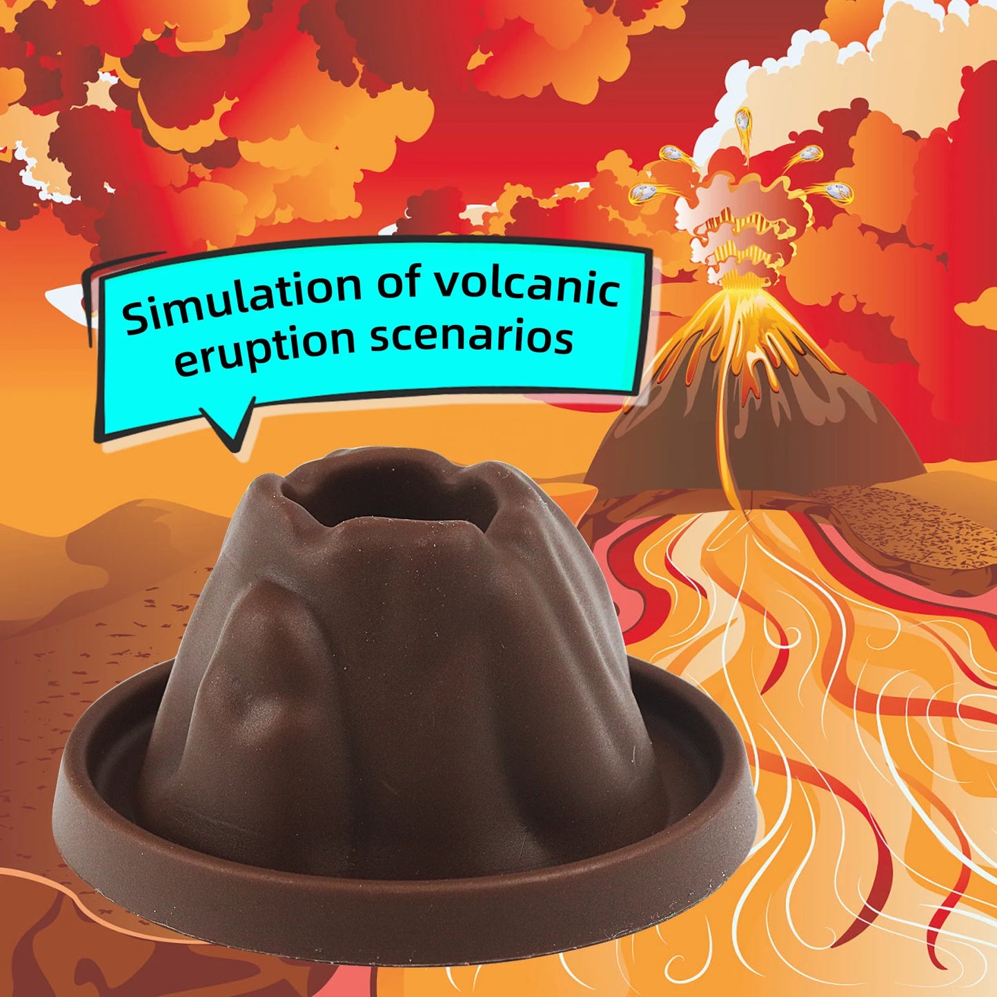 Volcano eruption DIY scientific experiment set, children's toy, snow mountain science and education small production
