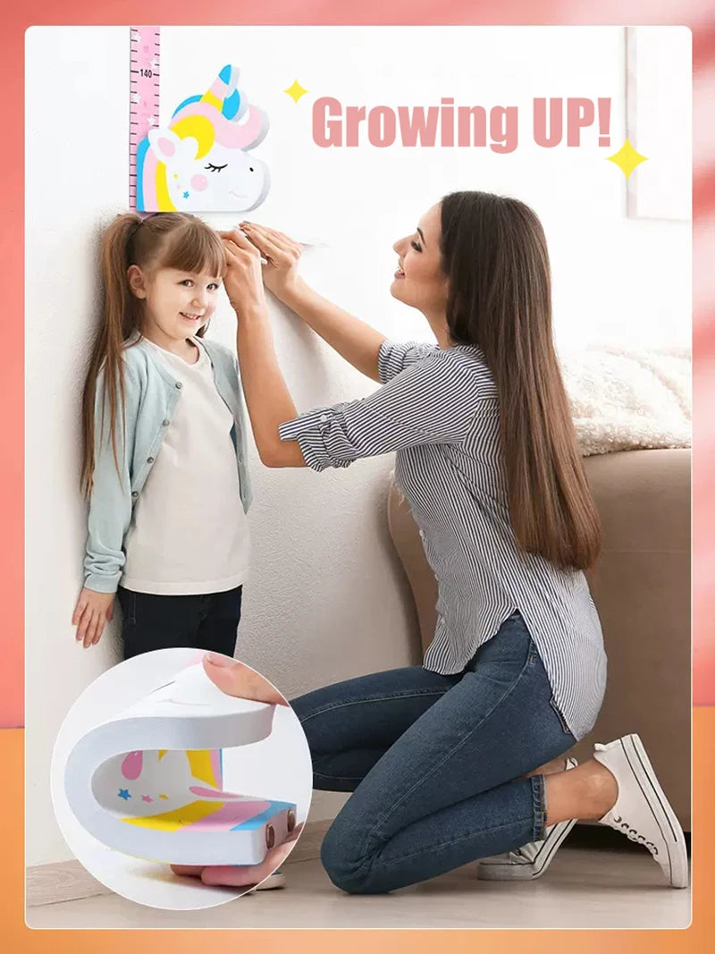 Removable 3d Three-dimensional Cartoon Height Stickers Self-adhesive Children's Magnetic Suction Baby Height Wall Stickers