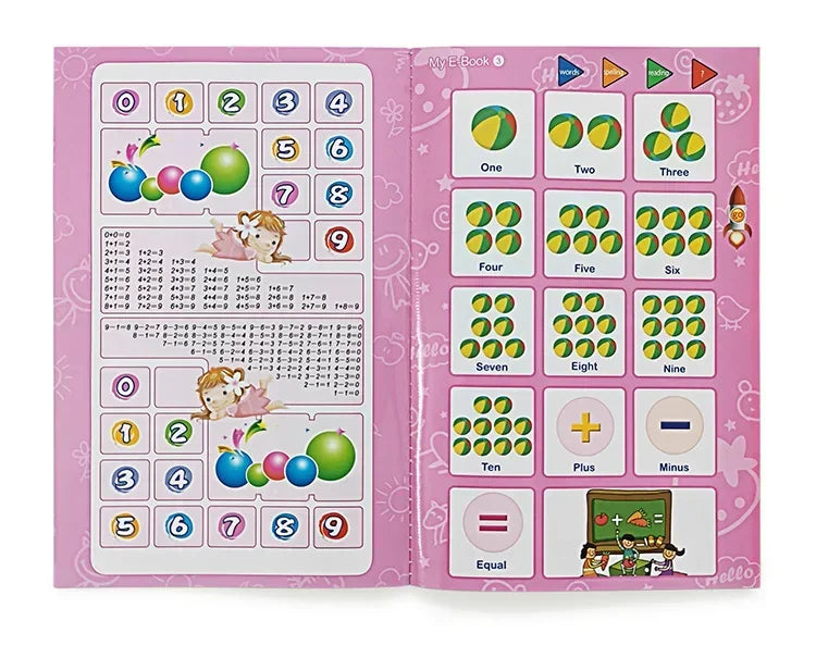 Interactive E-book Children ABC Smart Electronic Educational Reading Talking Interactive Language English Story Board Books