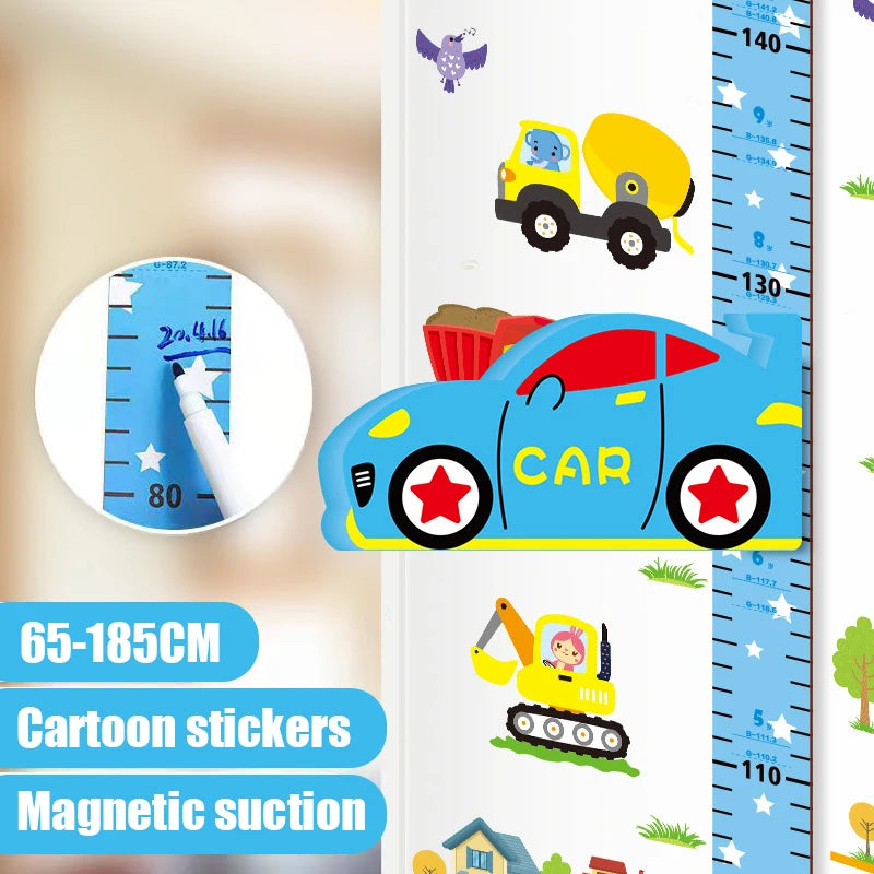 Removable 3d Three-dimensional Cartoon Height Stickers Self-adhesive Children's Magnetic Suction Baby Height Wall Stickers