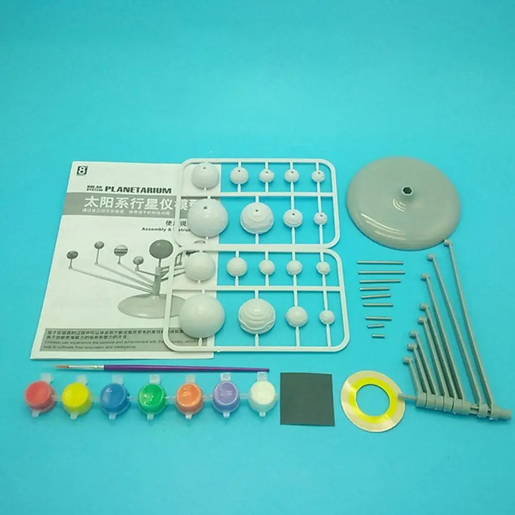 DIY Solar System Planetarium Model Kit 3D Eight Planets Science Project Educational Astronomy Toy for Kids Space Learning Gift
