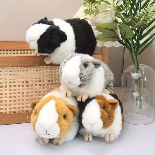 Cartoon Stuffed Animals Guinea Pig Stuffed Simulation Real Life Plush Mouse Dolls Fluffty Cute Dolls Hamster Doll Children Gift