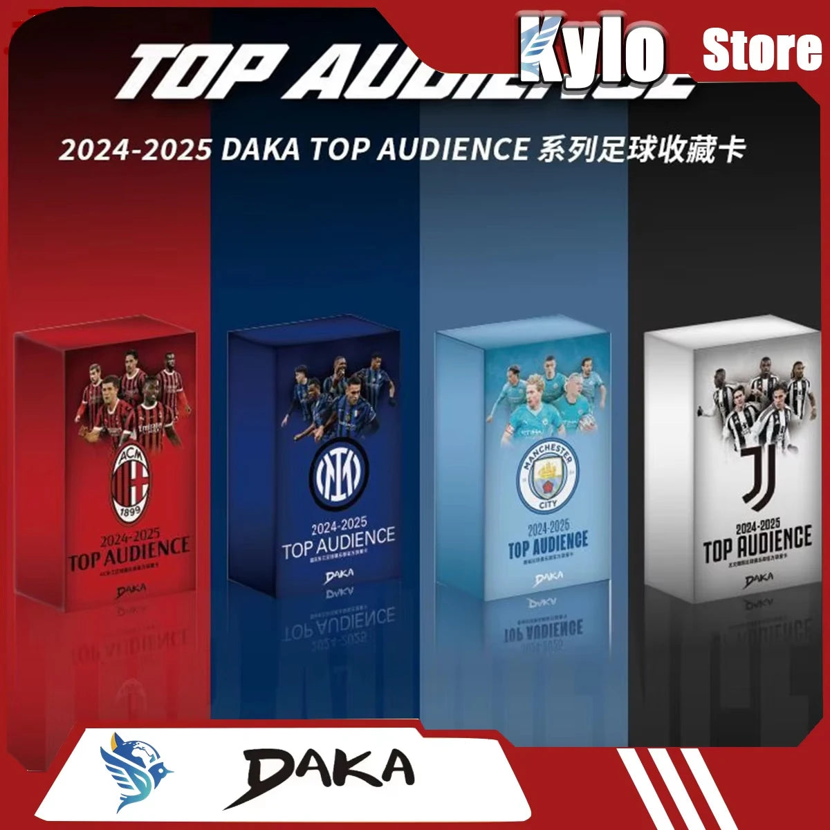 Daka 2025-2026 Trading Cards Top Audience Machester Cuty Juventus Ac Milan Internazionale Milano Football Star Official Box Gift