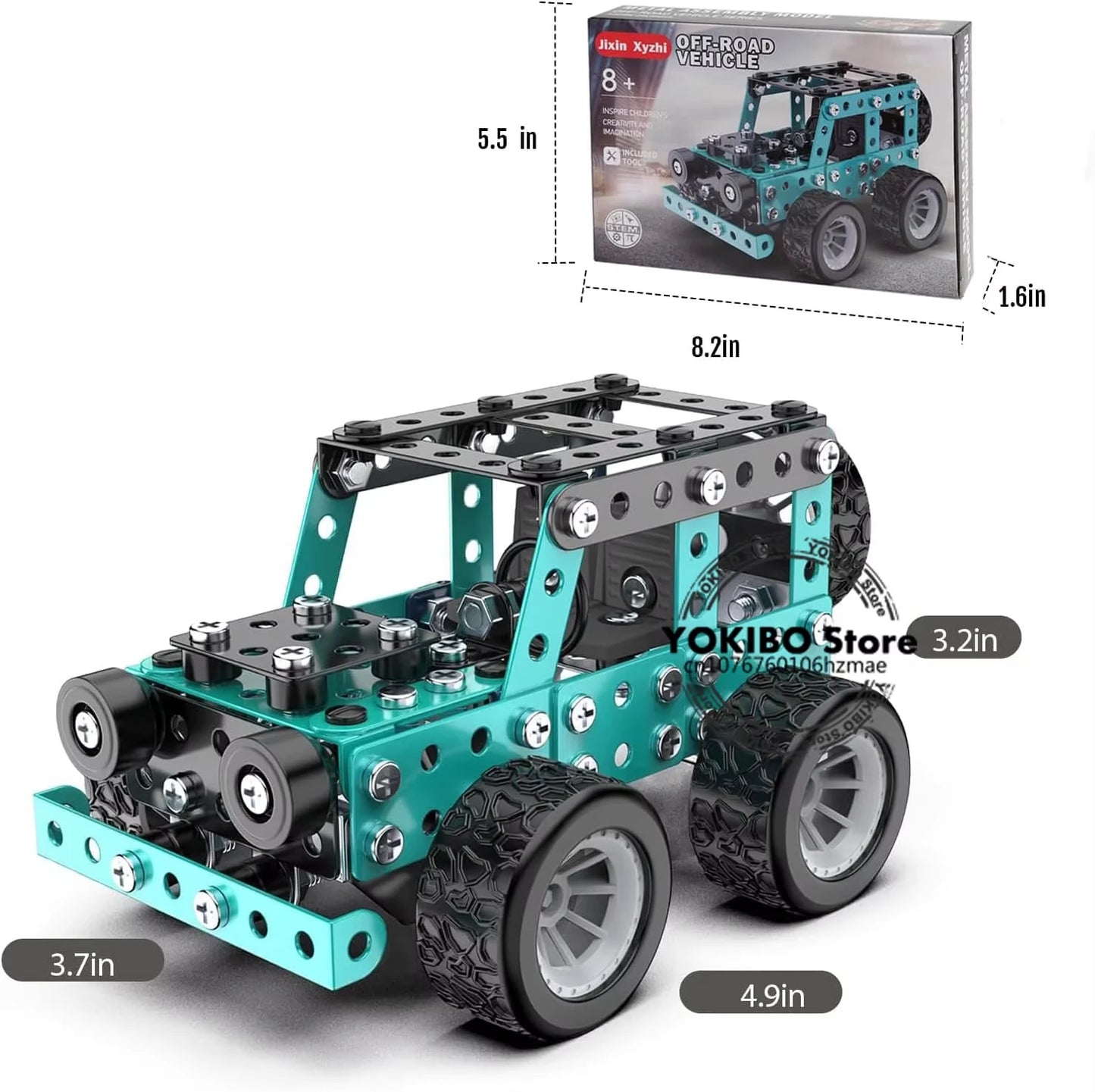 Building Toys Model Truck Set STEM Building Projects Model Car Kit Toys for Kids Assembly Toys for Boys 3D Metal Engineering Kit