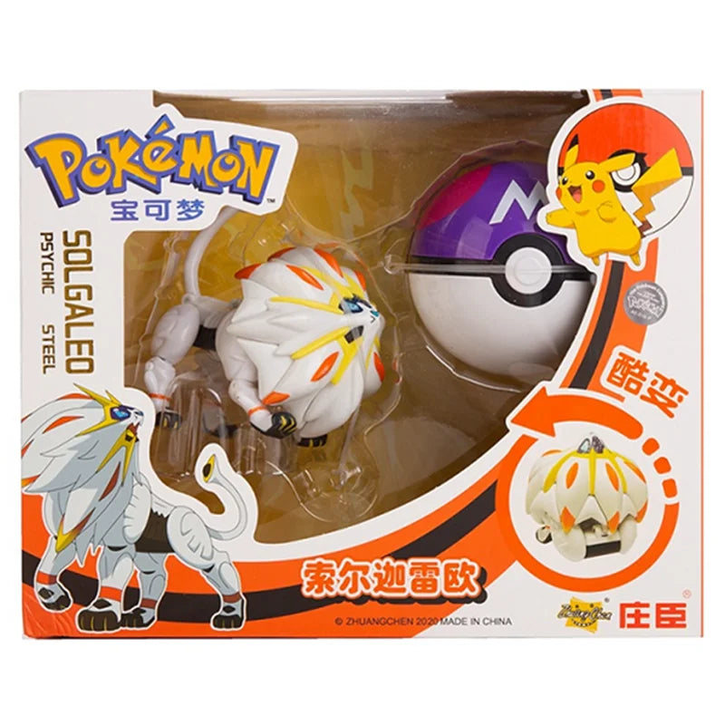 Pokemon Anime Figure Pikachu Mewtwo Charizard Genuine Box Pocket Monster Action Deformation Pokeball Toy Figures Model Gifts