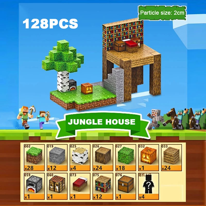 Magnetic Building Blocks Mine Magnet World Set Toys STEM Montessori Stacking Cube Construction Set Christmas Gift For Kid