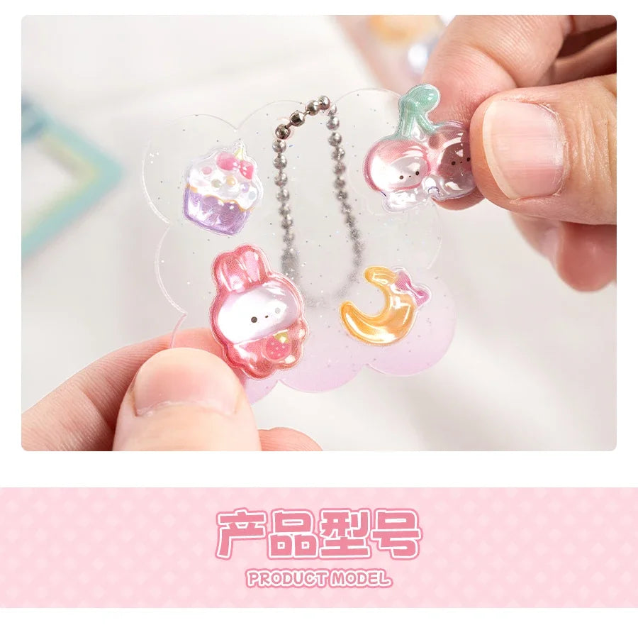 3D Embossed Stickers for Girls - Cute Cartoon Ice Cream/Fruit/Animal - Journal Decor Decals  kawaii