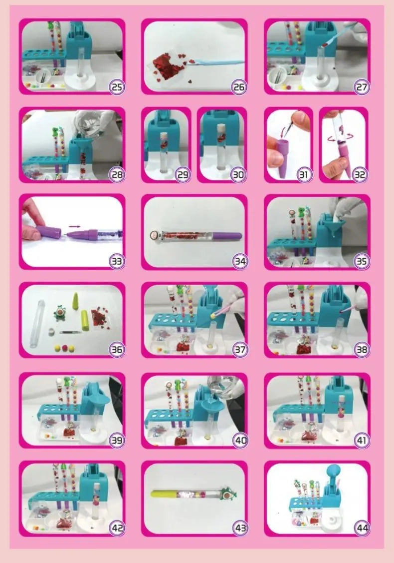 Kids DIY Pen Creator Studio Set - Educational Toy for Children to Make Custom Pens with Decorations, Craft Kit for Creativity &
