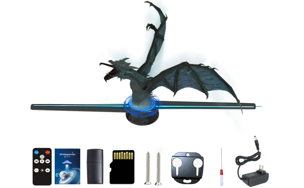 3D Hologram Fan 3D Holographic Projector Advertising Display Light HD Holographic Projector Stores Bars Party Xmas Halloween