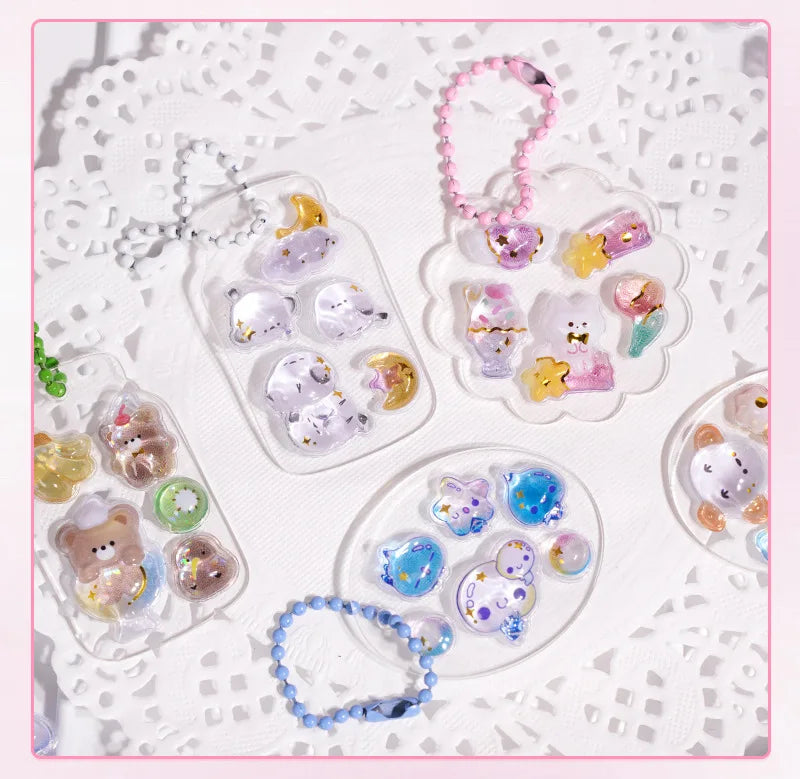 In stock 3D Kids Stickers Cat and Bunny DIY Decorative Stickers for Phones, Notebooks, and Educational Rewards