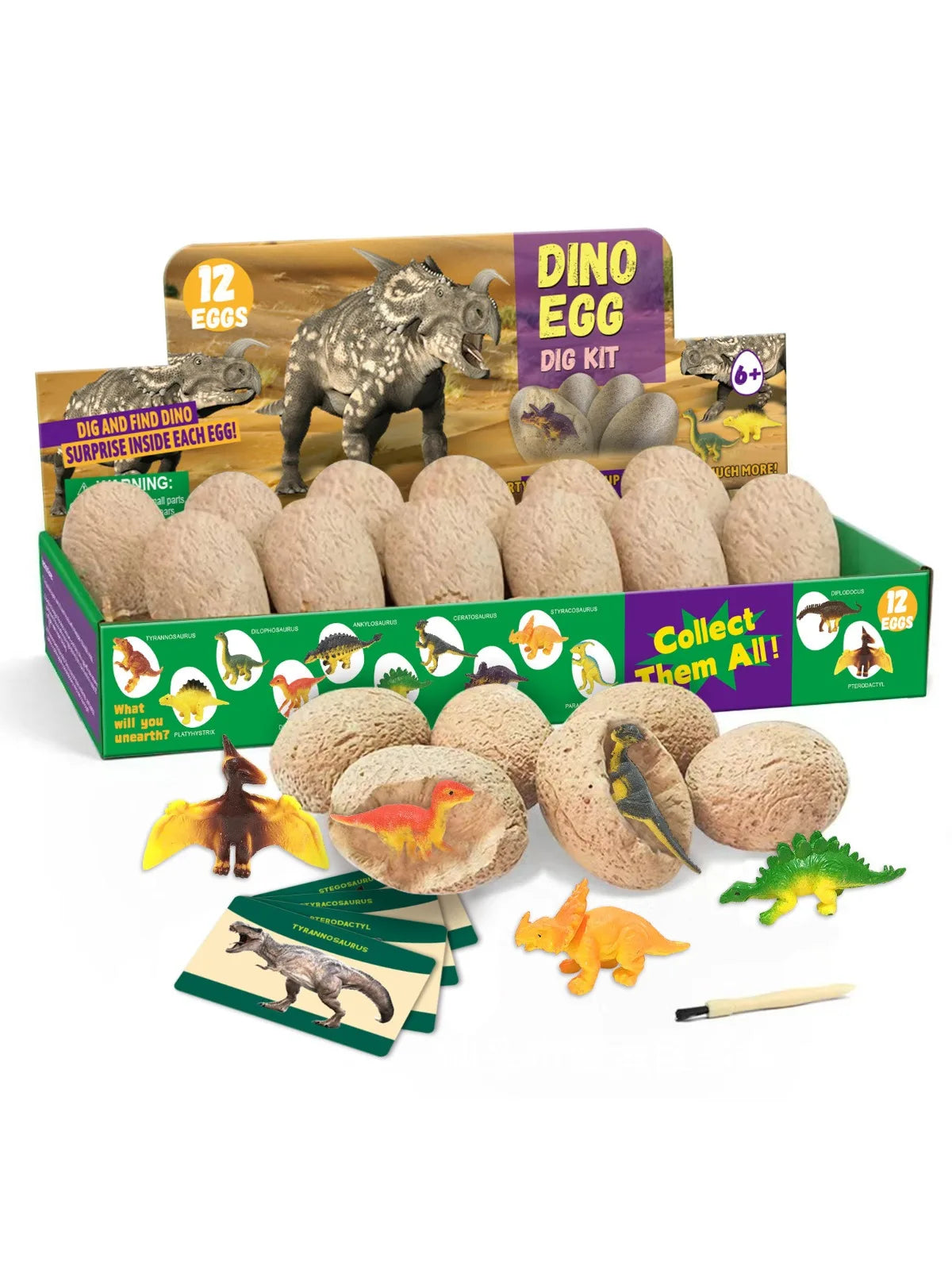 Dinosaur Egg Excavation Dig Kit for Kids STEM Learning Toy Realistic Dinosaur Model Educational DIY Science Activity