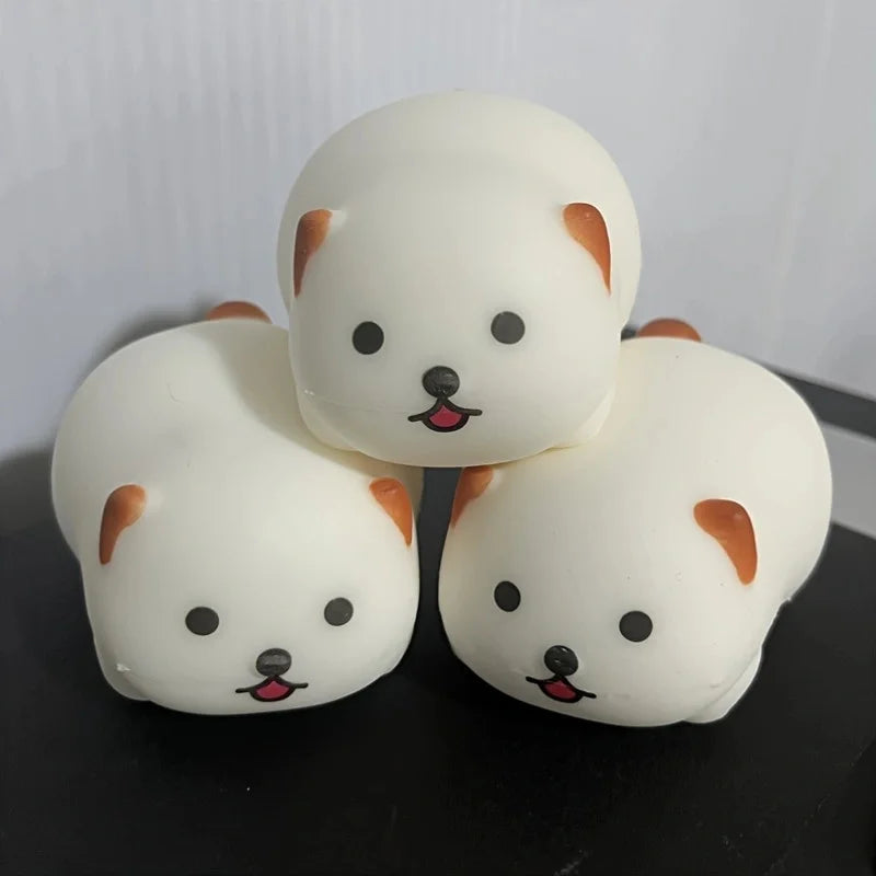 Squishy Puppy Animal Squeeze Toy. Soft Pinch Pop Fidget Toys Cute Cartoon Dog, Decor Entertainment Games Party Gifts
