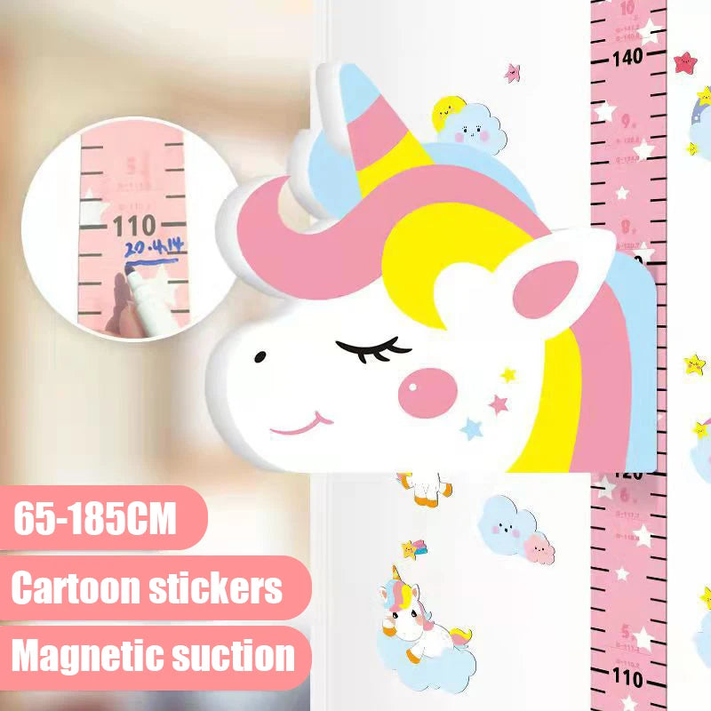 Removable 3d Three-dimensional Cartoon Height Stickers Self-adhesive Children's Magnetic Suction Baby Height Wall Stickers