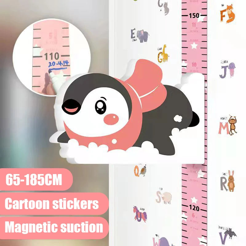 Removable 3d Three-dimensional Cartoon Height Stickers Self-adhesive Children's Magnetic Suction Baby Height Wall Stickers