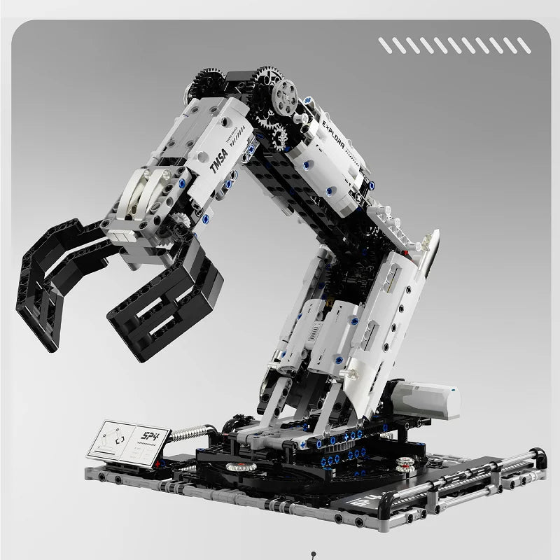 Science and education puzzle assembling programmable electric robot arm building blocks remote control toy student gift