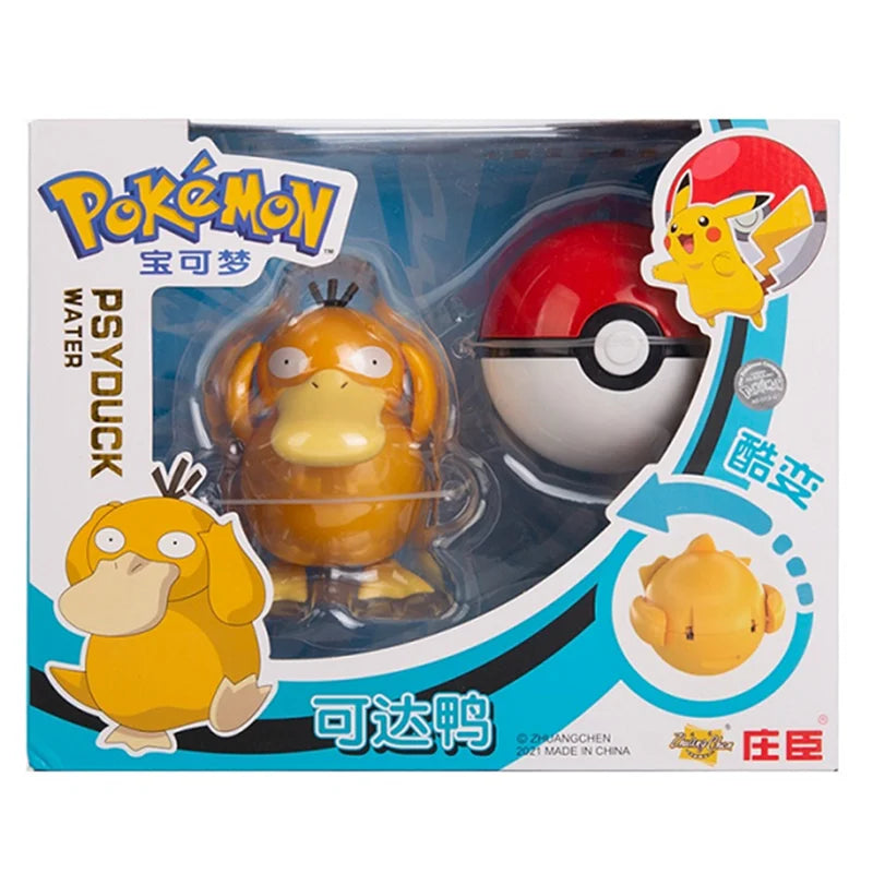 Pokemon Anime Figure Pikachu Mewtwo Charizard Genuine Box Pocket Monster Action Deformation Pokeball Toy Figures Model Gifts