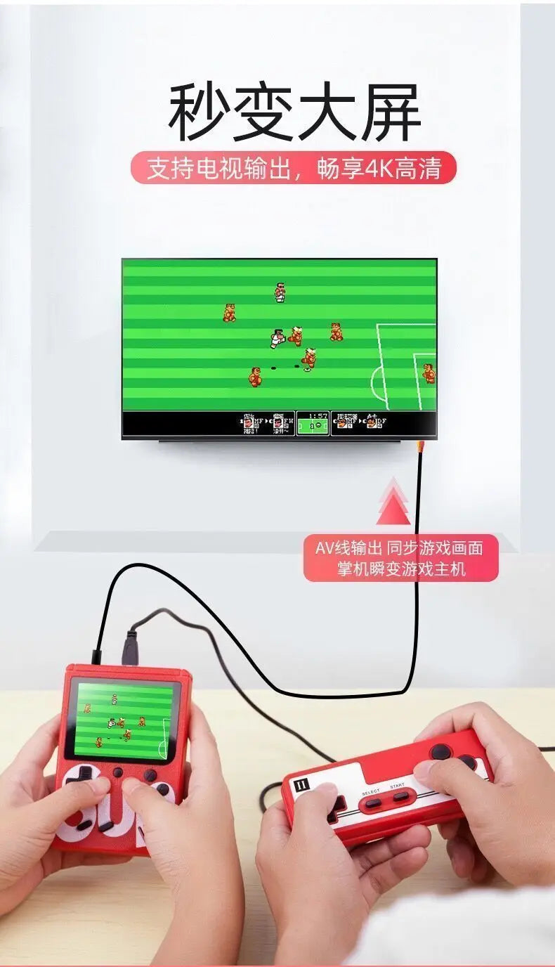 Retro Classic Games Kids Handheld Mini Game Console 400 Games,Rechargeable,Connectable with TV,Doubles,Party Kids Adult Toys