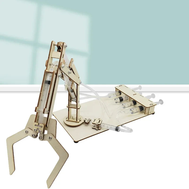 DIY Hydraulic Mechanical Arm Model Technology Physics Science Toys Experimental Tool Kit Learning Educational Toy School Supply