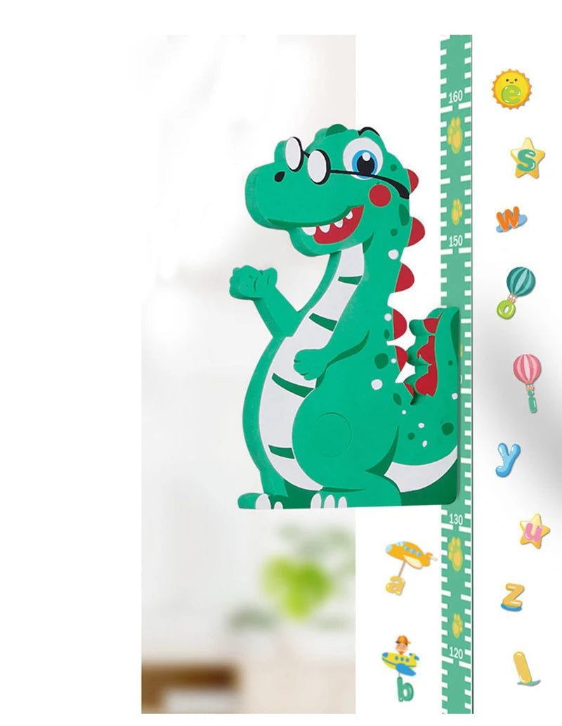 Removable 3d Three-dimensional Cartoon Height Stickers Self-adhesive Children's Magnetic Suction Baby Height Wall Stickers