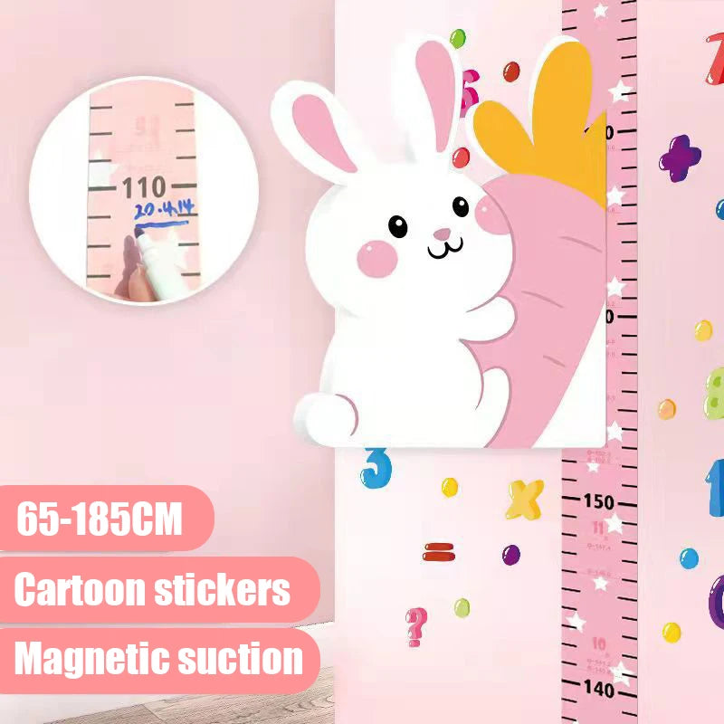 Removable 3d Three-dimensional Cartoon Height Stickers Self-adhesive Children's Magnetic Suction Baby Height Wall Stickers