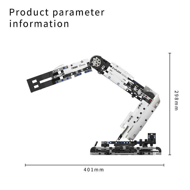 Science and education puzzle assembling programmable electric robot arm building blocks remote control toy student gift