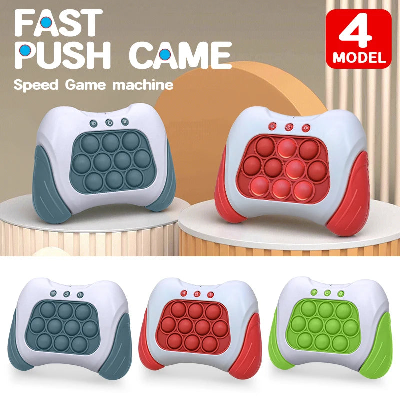 Electronic Pop Quick Push Bubble Game Machine Children's Cartoon Fun Stress Relief Toy Boys and Girls Halloween Gifts