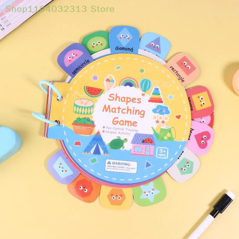 Interactive Activity Book Quiet Book Alphabet Stickers for Kids Brain Development