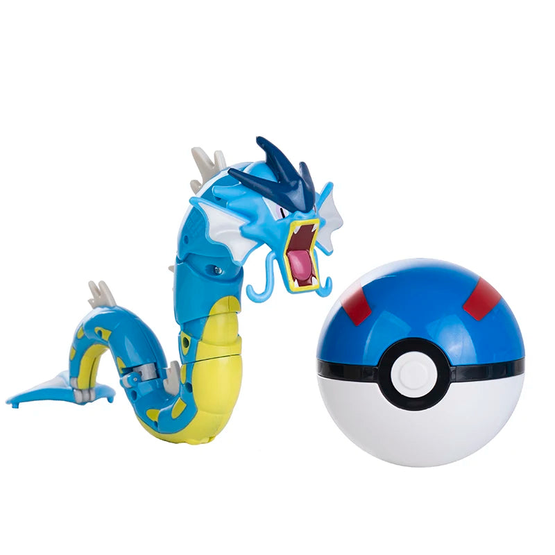 Pokemon Anime Figure Pikachu Mewtwo Charizard Genuine Box Pocket Monster Action Deformation Pokeball Toy Figures Model Gifts