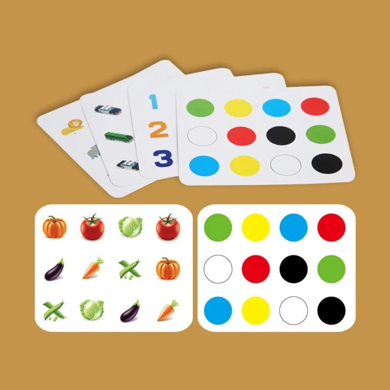 Montessori Memory Match Chess Game 3D Puzzles Wooden Early Educational Family Party Casual Interaction Game Toy For Children Kid