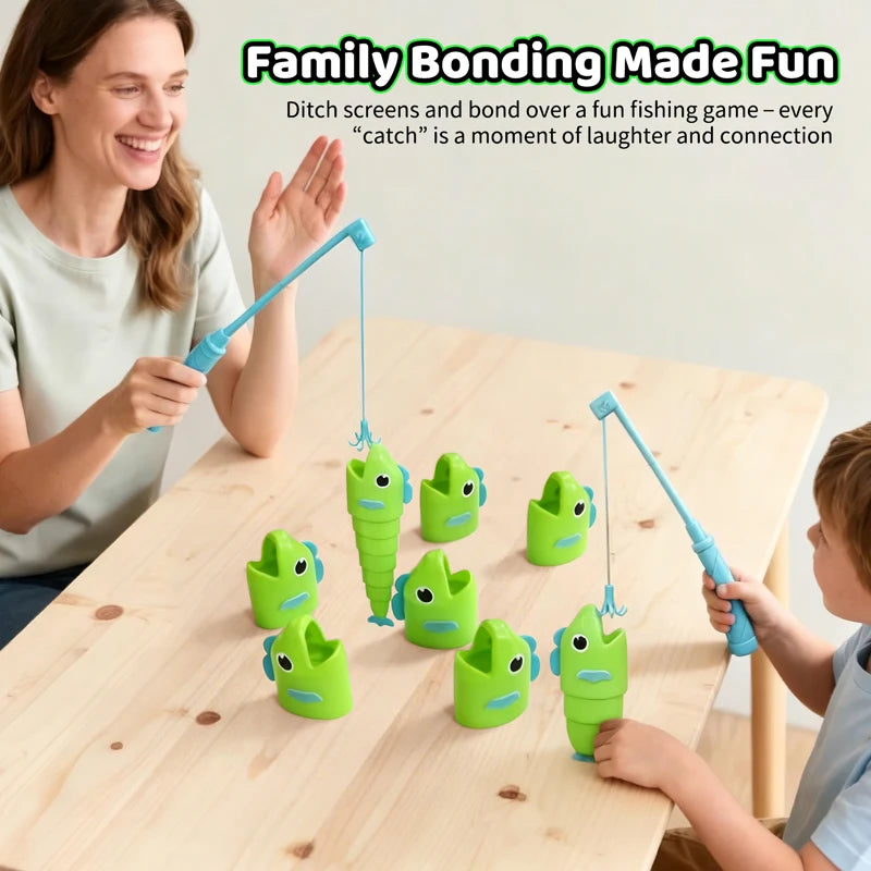 Fishing Master Extendable Fishing Battle Game Parent-Child Interactive Montessori Fine Motor Skills Educational Toy for Kids