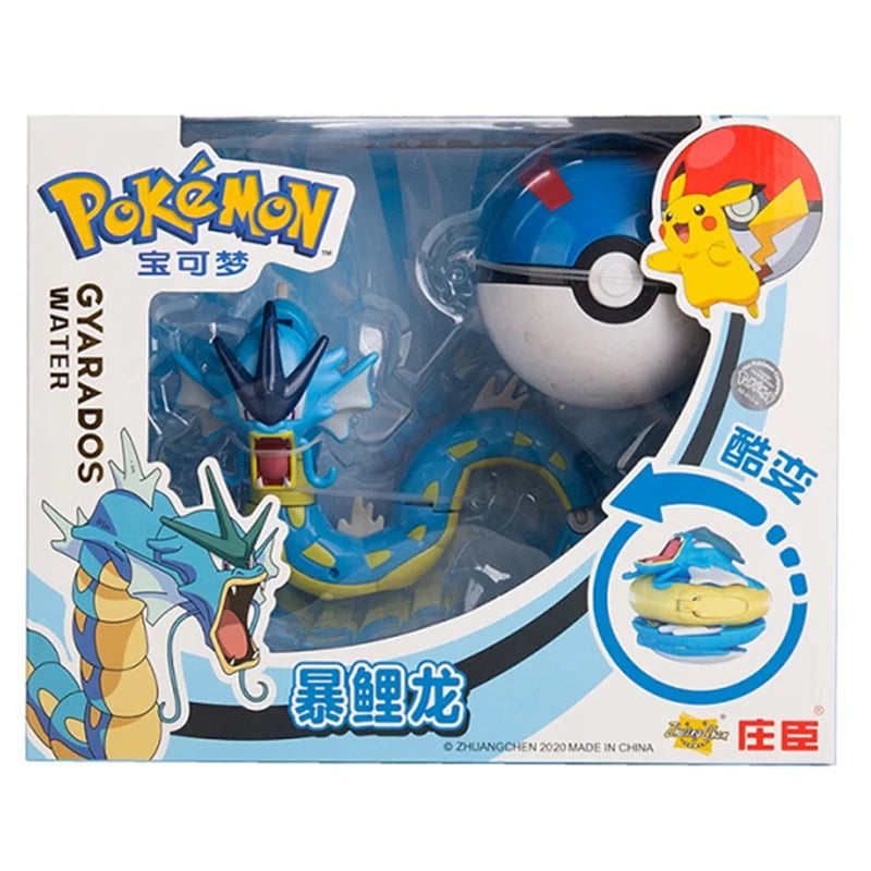 Pokemon Anime Figure Pikachu Mewtwo Charizard Genuine Box Pocket Monster Action Deformation Pokeball Toy Figures Model Gifts